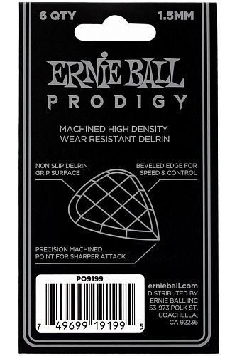 Ernie Ball 9200 Prodigy Black Набор медиаторов.